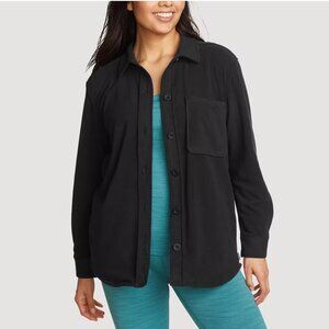 Eddie Bauer | Chutes Fleece Shirt Jacket | Black | M